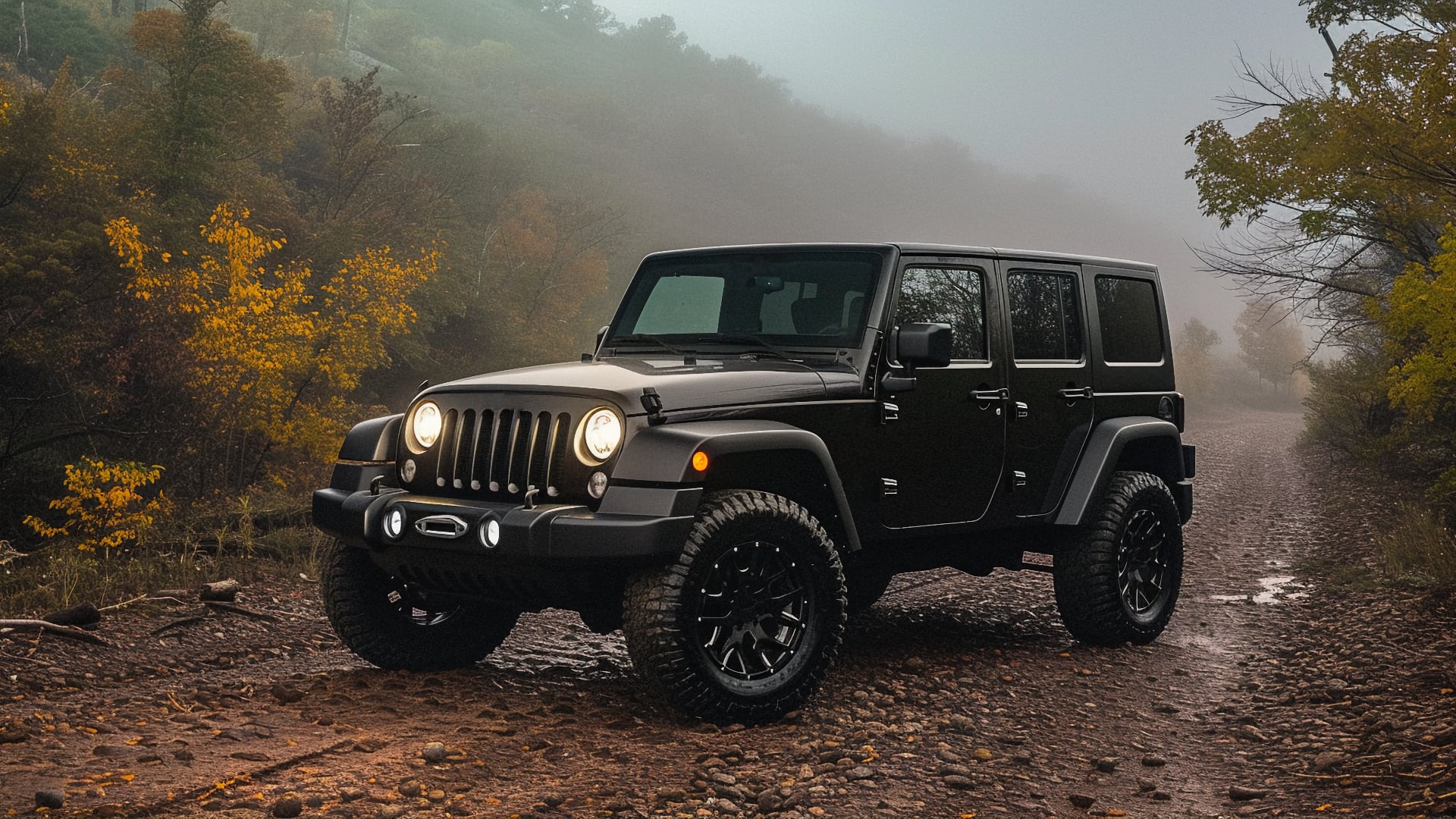 Jeep Wrangler owners should be aware of the years to avoid when considering a purchase.|a black jeep is parked on a dirt road.