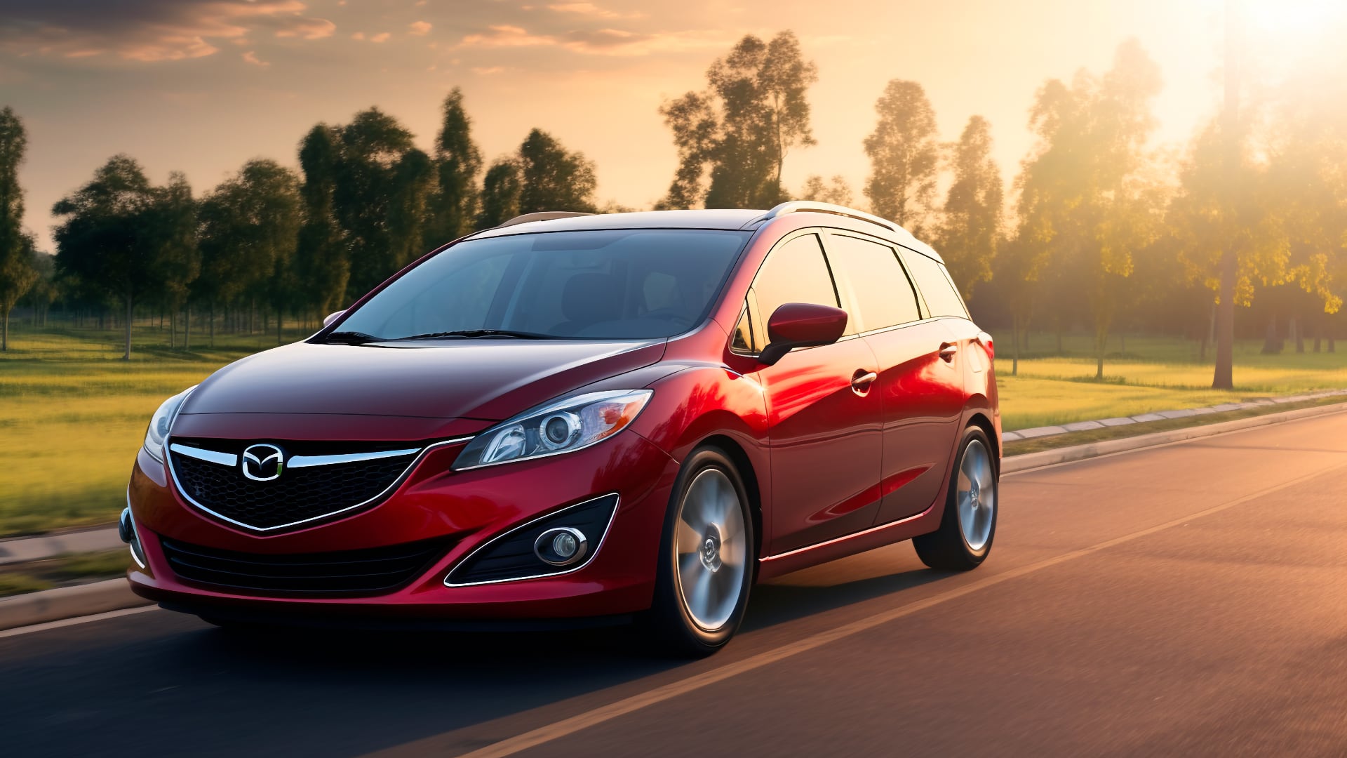 Avoid purchasing a Mazda vehicle within the last 5 years.|a black mazda minivan parked in a parking lot.