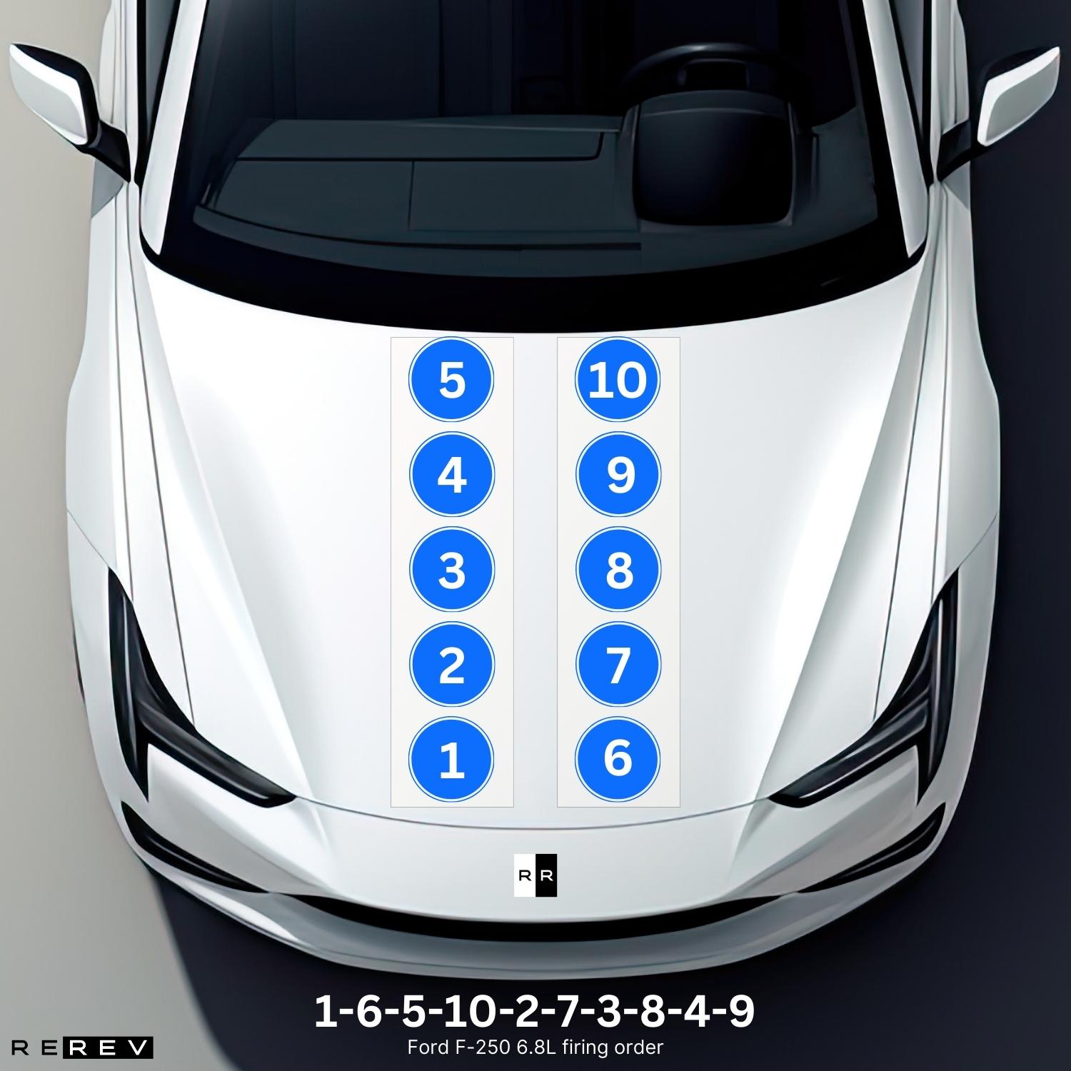 The hood of a white car with numbers on it.