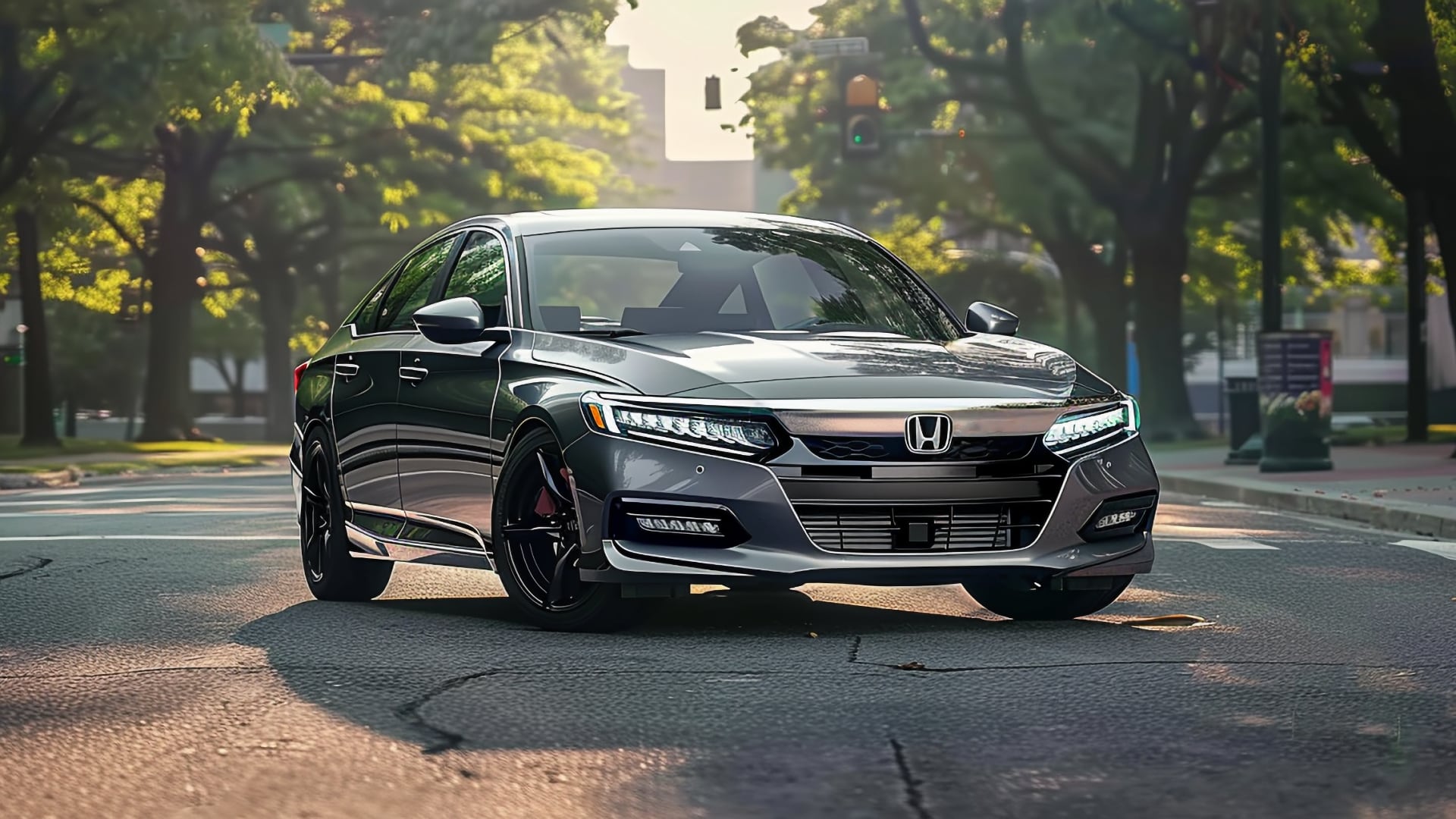 The 2019 Honda Accord, a year to avoid according to some sources, is parked on a city street.