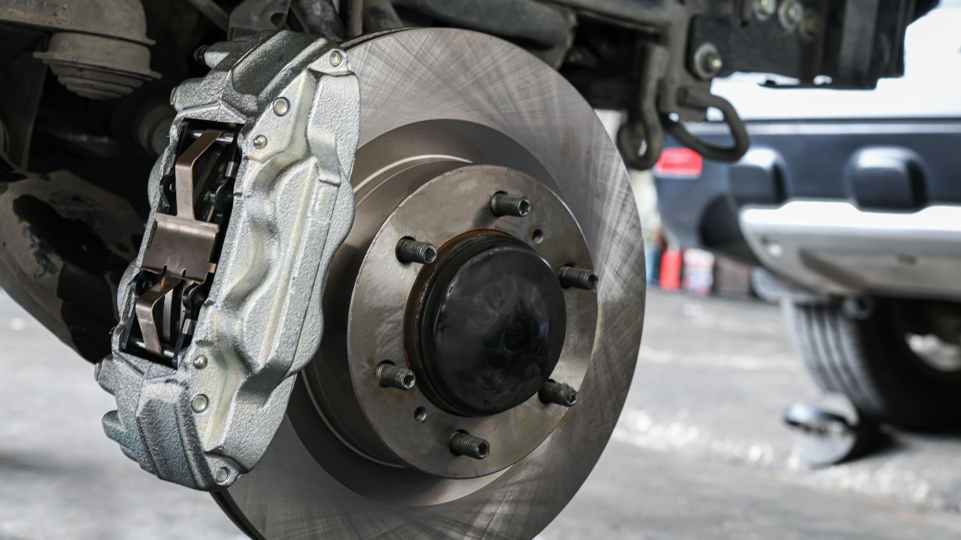 a close up of a brake on a vehicle.