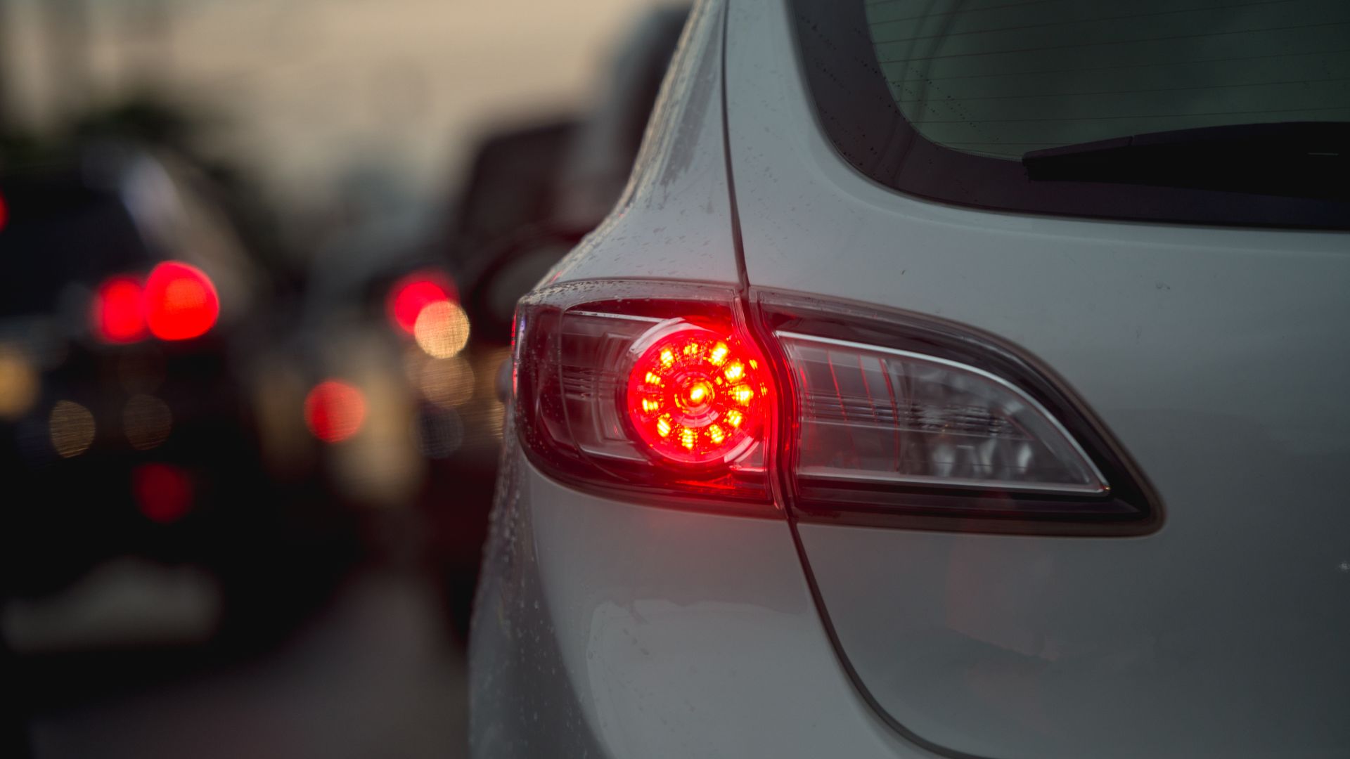 a close up of a car's tail light.