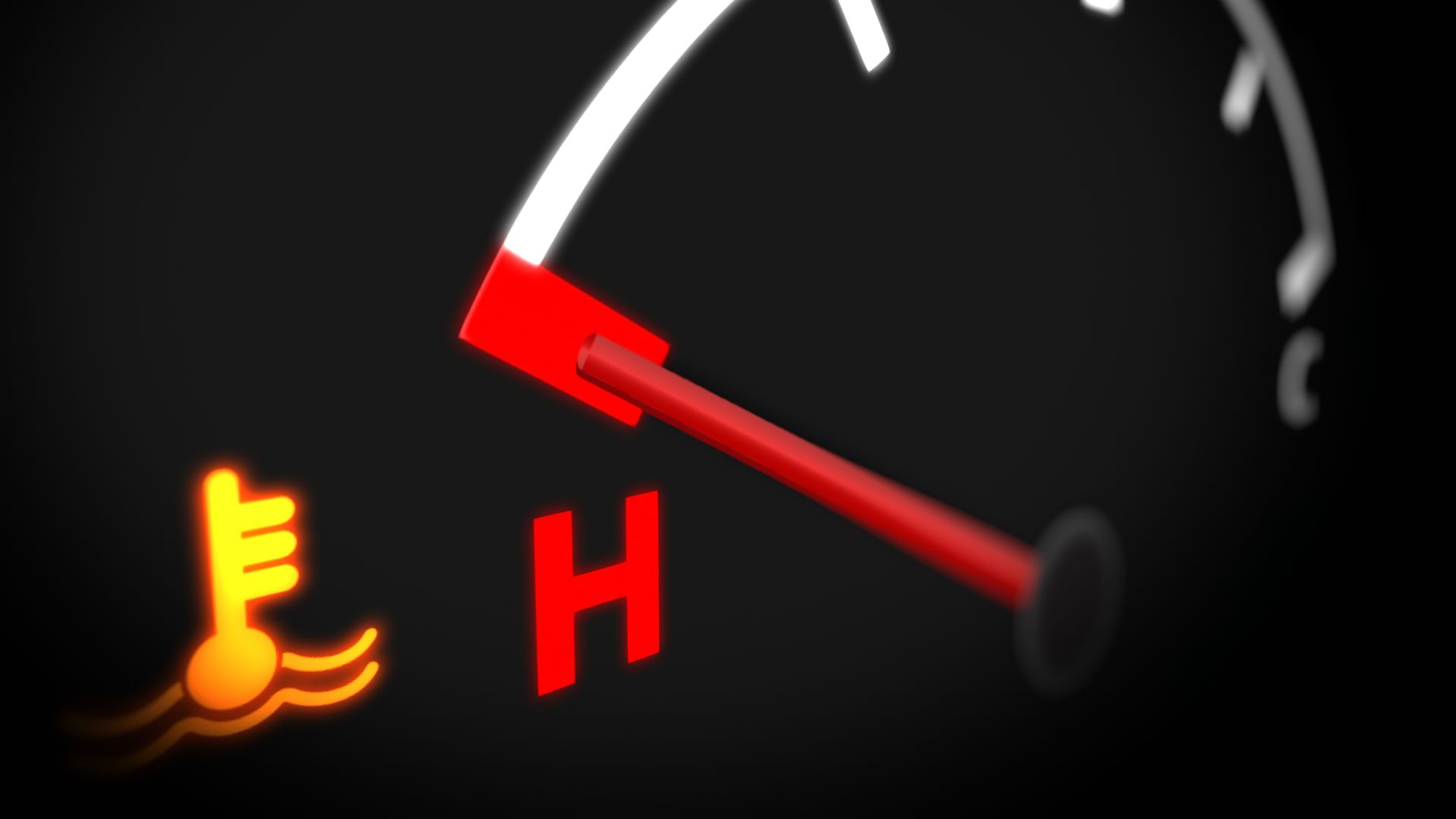 a close up of a speedometer with a red needle.