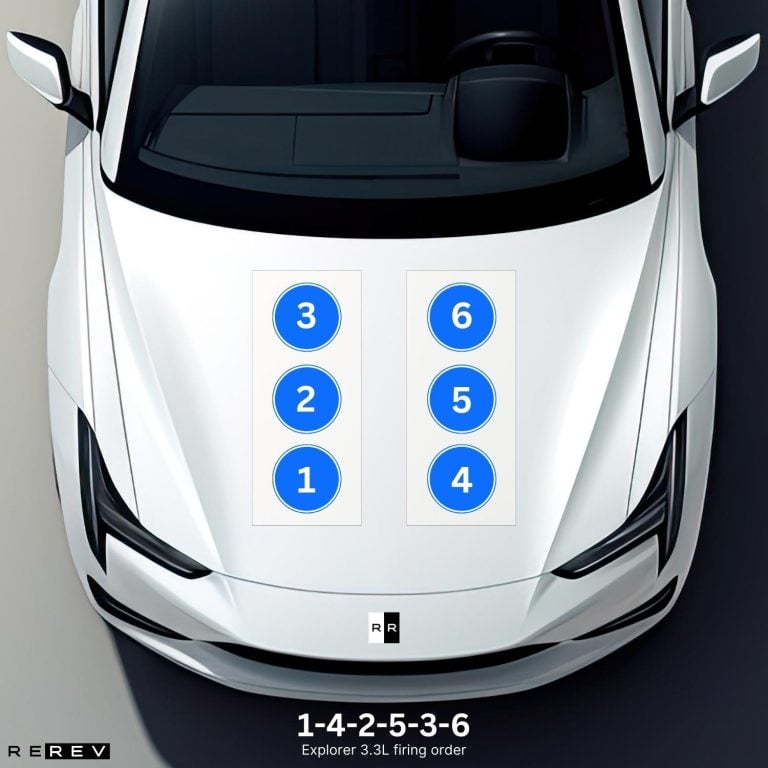 A white car with four blue buttons on it.
