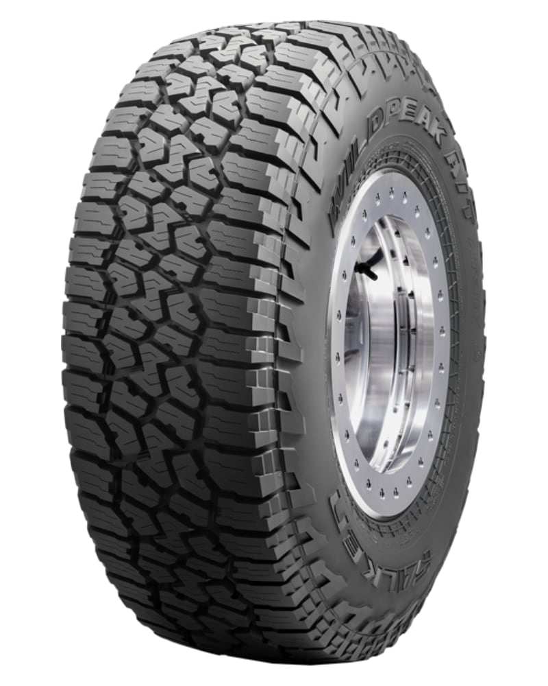 a truck tire on a white background.