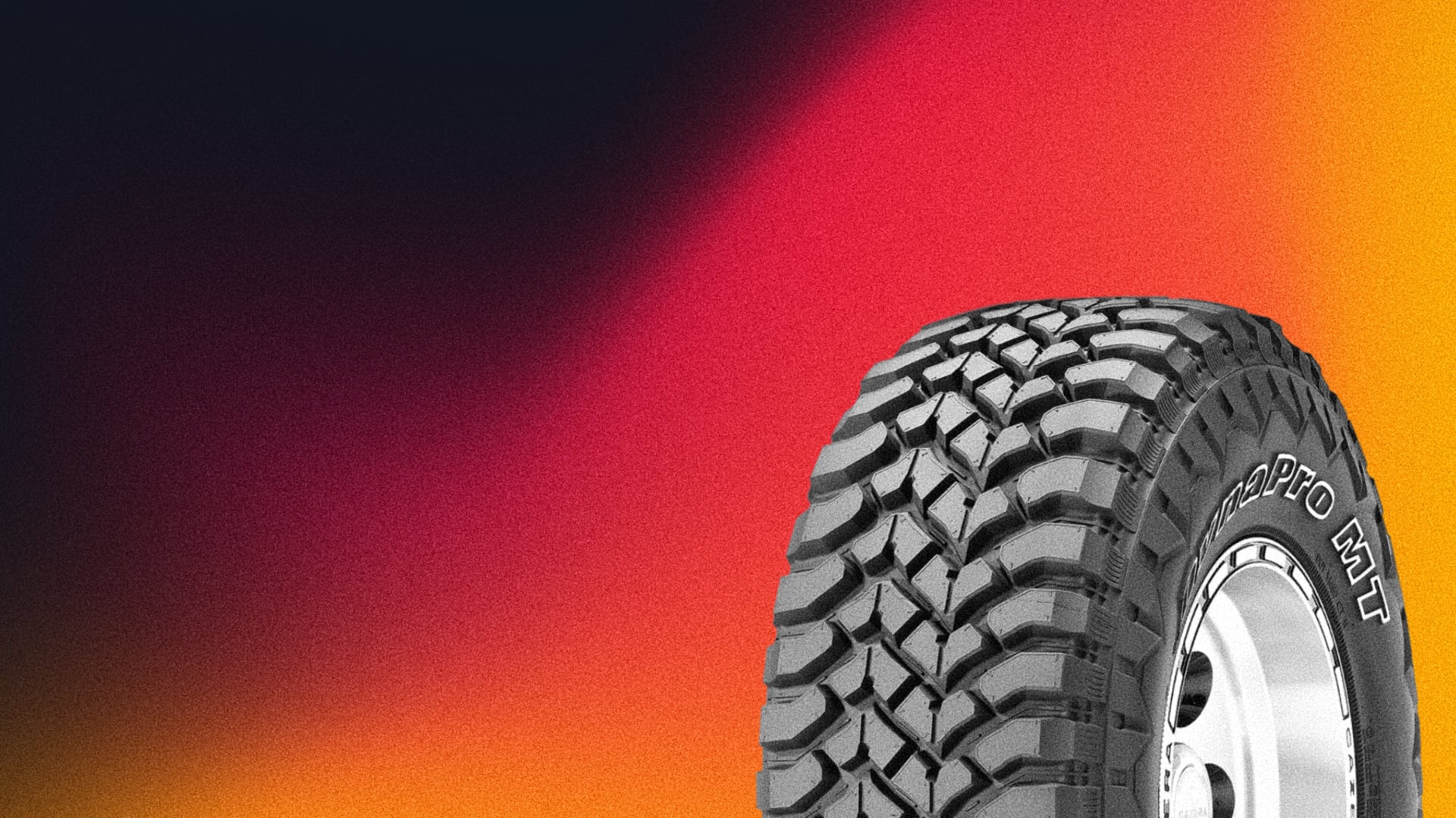 a close up of a tire on a colorful background.