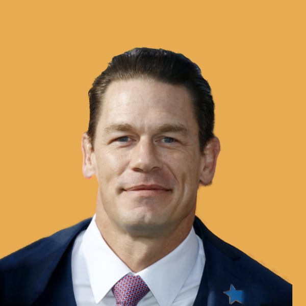 a man in a suit and tie with a yellow background.