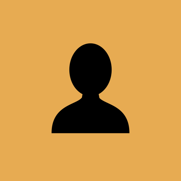 A black silhouette of a person on a yellow background.