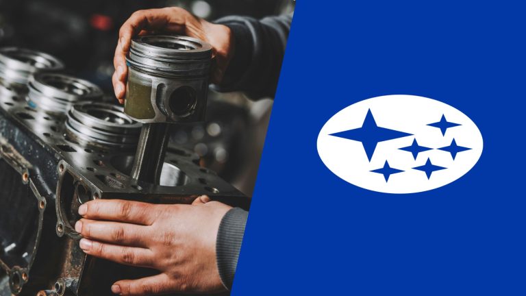 A man is working on a car engine with a star in the background.