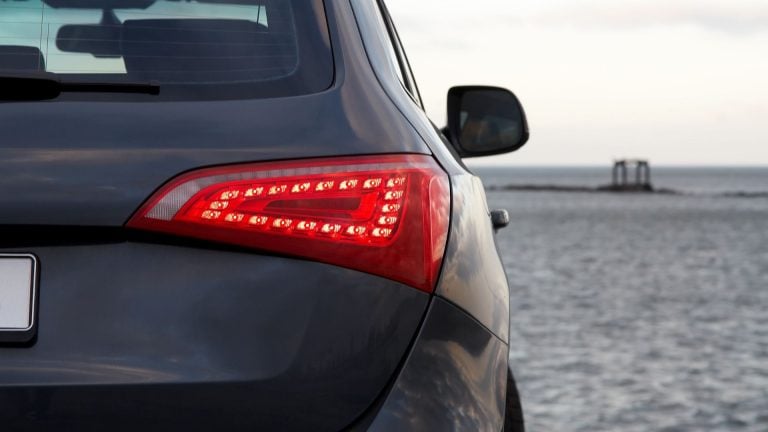 tail light of a car